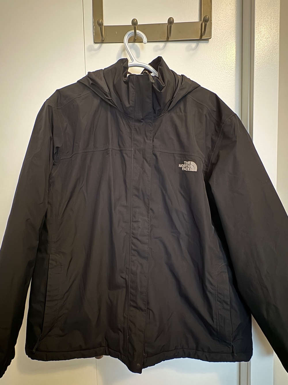 The North Face Black Hooded Rain Jacket XXL